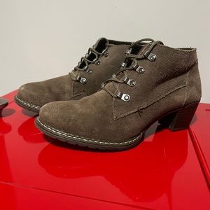 Rieker Tan/Brown Suede Lace-Up Boots Sz 38 (European Sizing